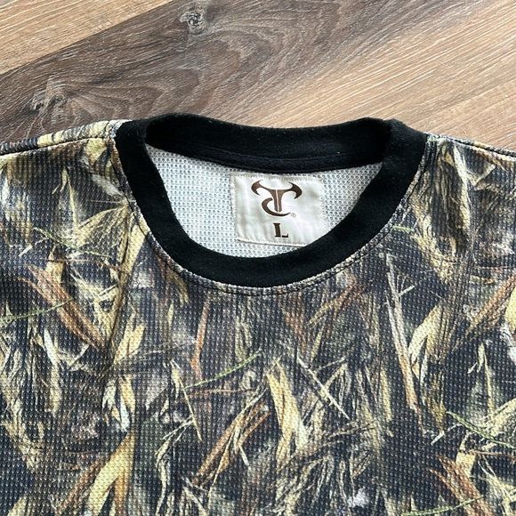 True Timber Camo Shirt Men’s Large Green/Tan Camouflage Hunting Long Sleeve - Picture 2 of 15